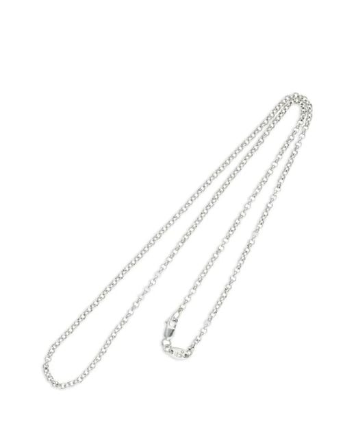 Chrome Hearts White R18 Roll Chain Necklace for men