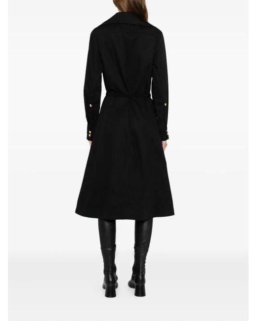 Patou Black Belted Midi Dress
