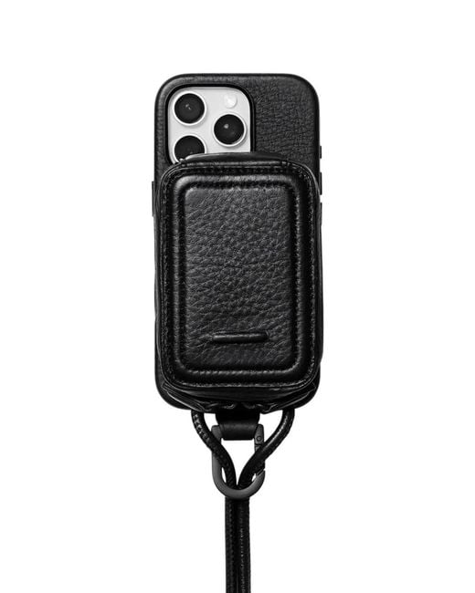 objcts.io Black Grainy-Effect Shoulder Bag