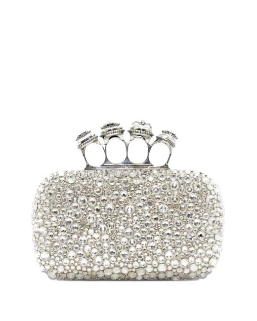 Clutch Spider Con Decorazione di Alexander McQueen in White