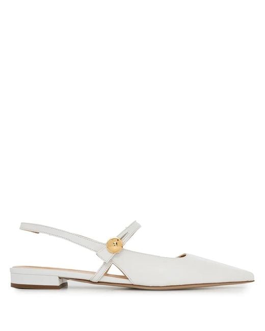 Madison Maison White Slingback Ballerina Shoes
