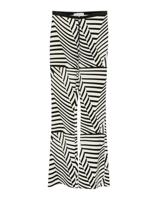 Gemy Maalouf White Stripe-Pattern Trousers