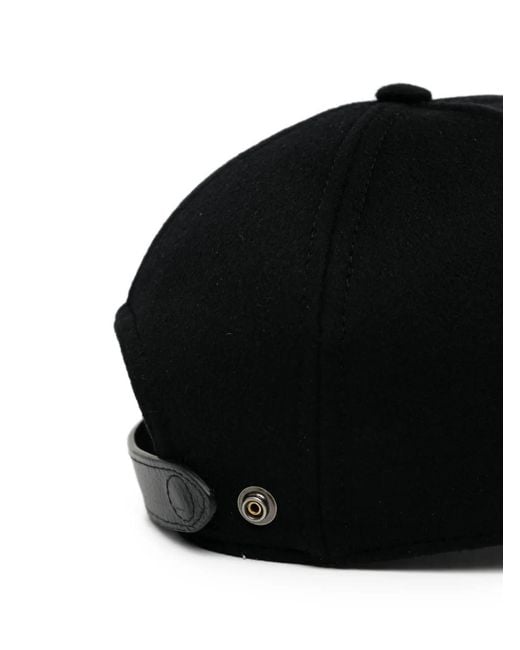 Tom Ford Black Hat Cashmere Wool & Leather for men