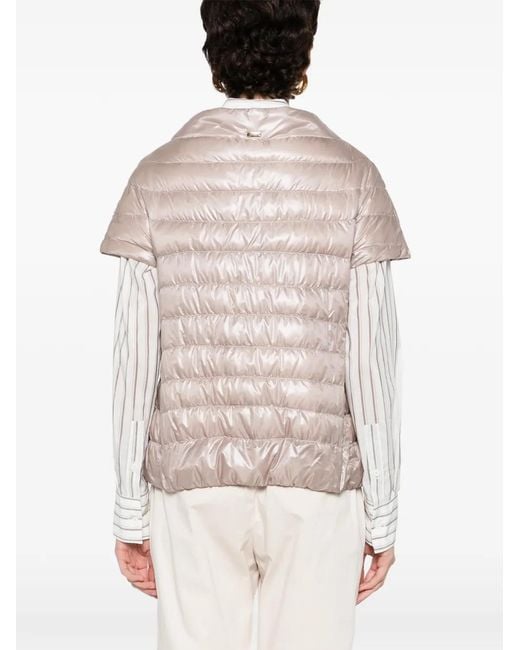 Herno White Cleofe Quilted Puffer Jacket