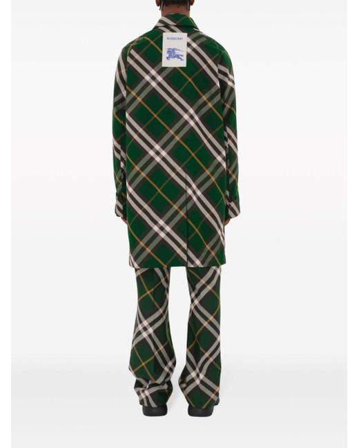 Manteau réversible à carreaux Burberry pour homme en coloris Green