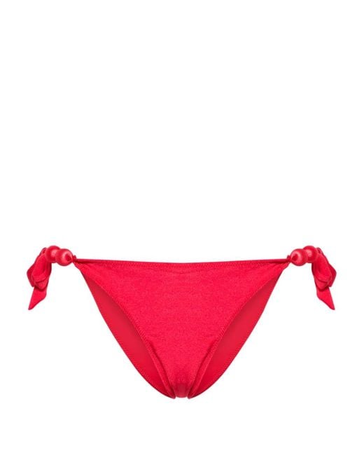 Cult Gaia Pink Euphrasia Beaded Bikini Bottoms