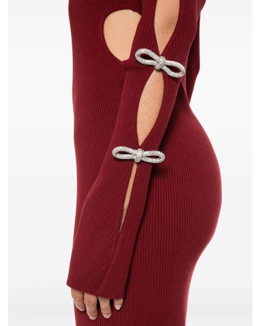 Abito A Coste Con Fiocco di Mach & Mach in Purple