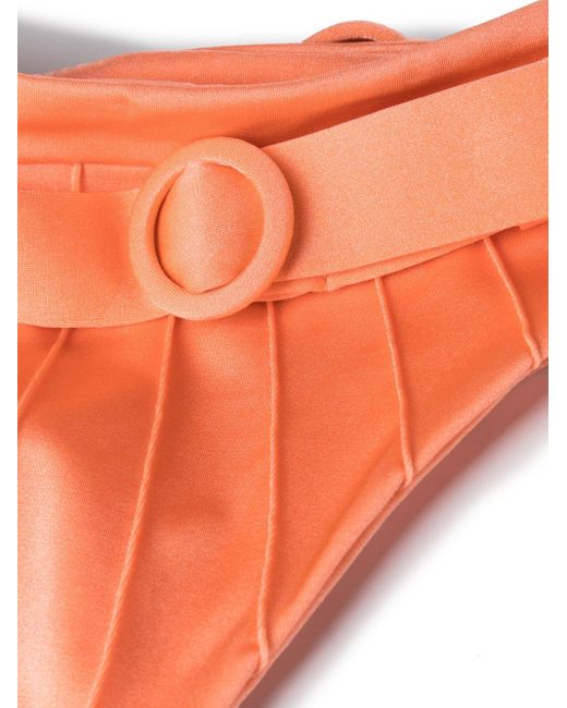 Noire Swimwear Orange Bikini mit hohem Bund