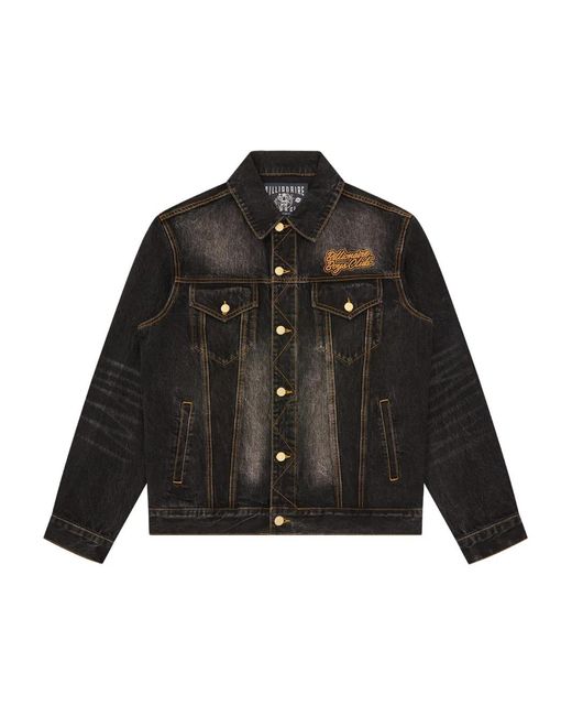 BBCICECREAM Bestickte Script Cord Collar Jeansjacke in Black für Herren