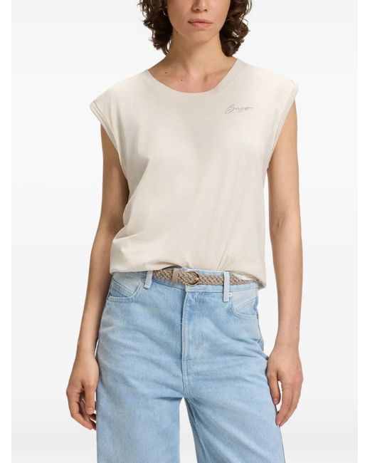 Boss Natural Embellished Tank Top