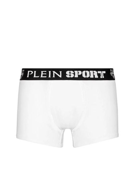 Philipp Plein White Logo-Waistband Boxers for men