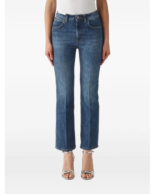 PT Torino Blue Faded-Effect Jeans