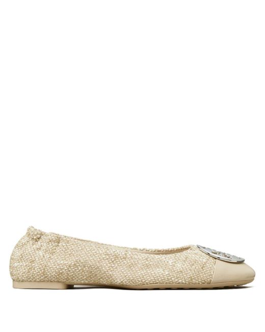 Tory Burch Natural Claire Ballerina Shoes