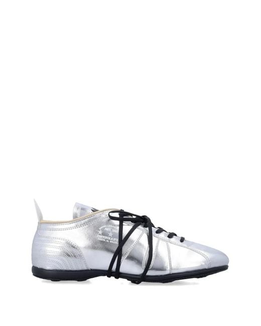 Pantofola D Oro White Metallic-Effect Vibram-Sole Sneakers