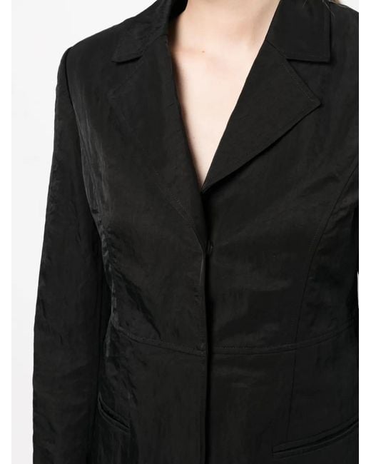 GOODIOUS Black Single-Breasted Long-Sleeve Blazer
