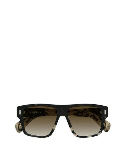 Alexander McQueen Black Square Frame Sunglasses for men