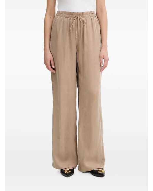 Guess Natural Drawstring Wide-Leg Trousers