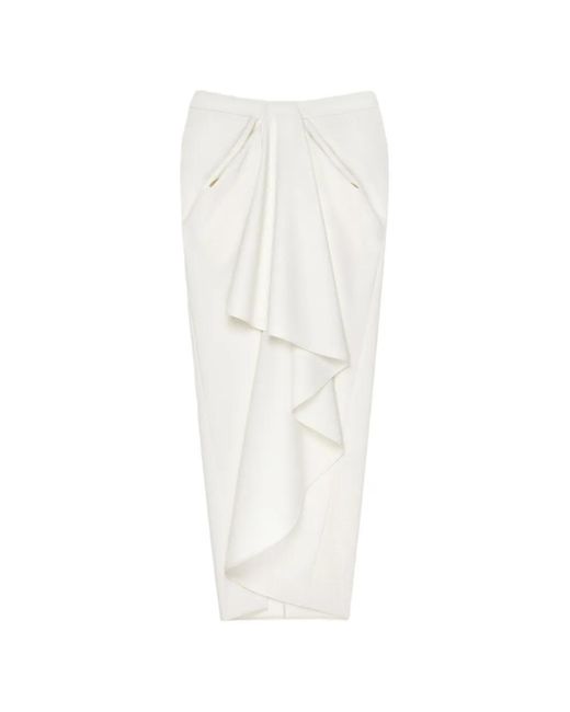 Givenchy White Draped Maxi Skirt