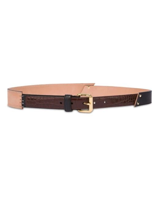 Moschino Brown Colour-Block Belt