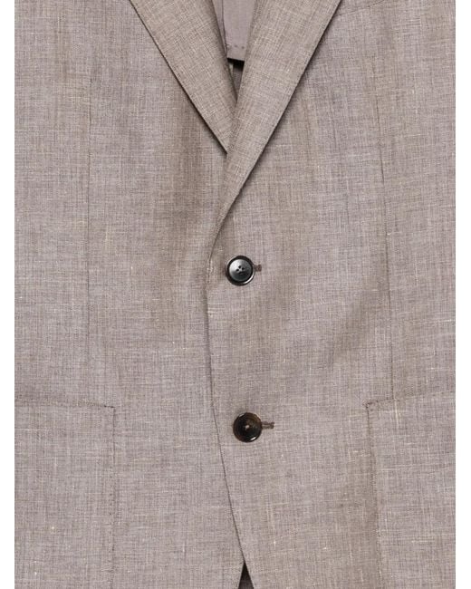 Caruso Gray Button Blazer for men