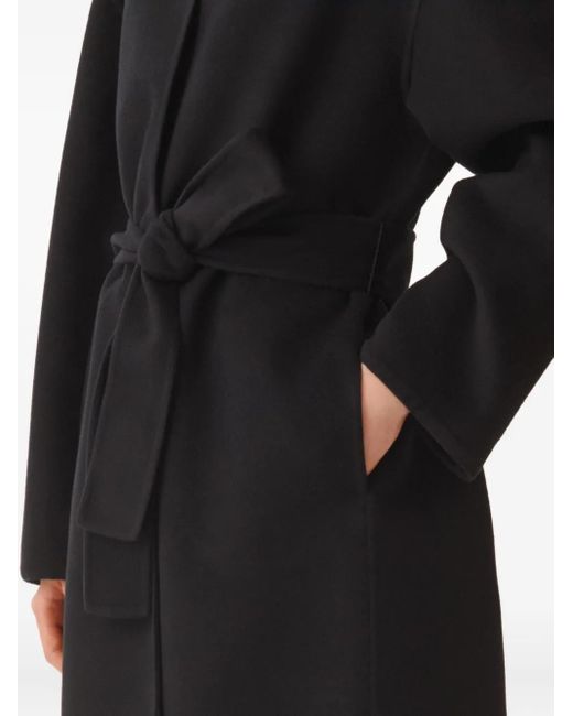 Fabiana Filippi Black Belted Wool Coat