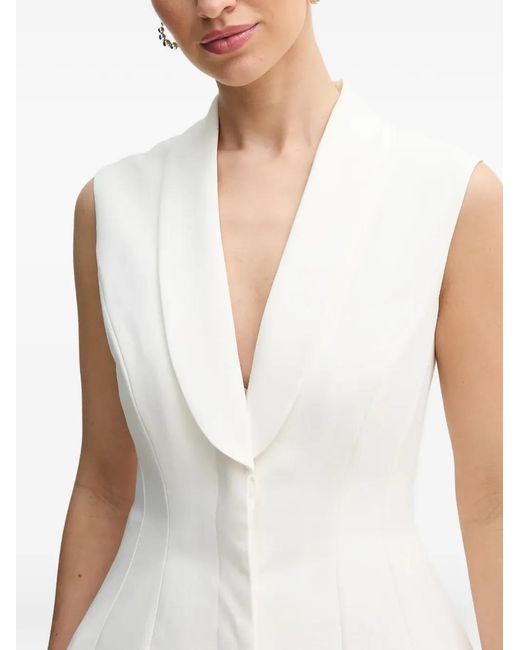 Bardot White V-Neck Dress