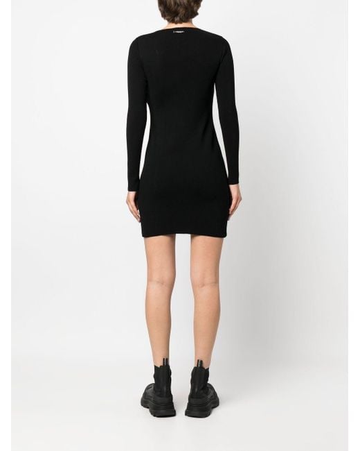 CoSTUME NATIONAL Black Zip-detail Mini Dress