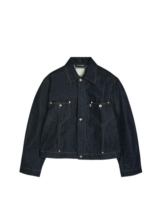 YMC Blue Button Denim Jacket for men