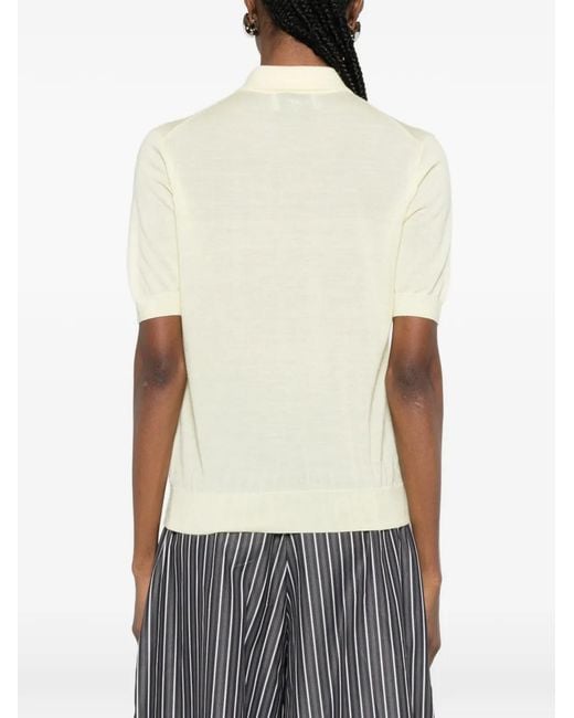 Bompard White Buttoned Short-Sleeve Polo Shirt