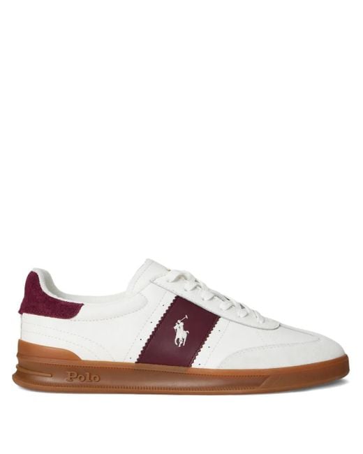 Polo Ralph Lauren Brown Heritage Aera Suede Sneakers for men
