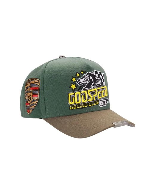 Godspeed Green Logo-Embroidered Snapback Cap for men