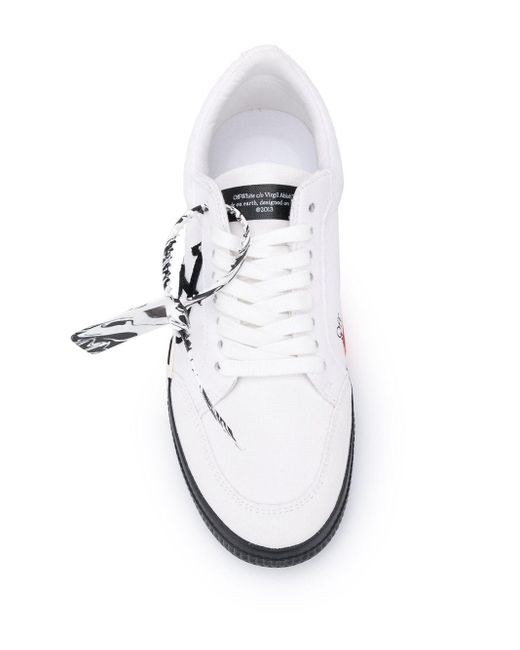 Off-White c/o Virgil Abloh Vulc Striped Low-top Canvas Trainers in White  for Men | Lyst