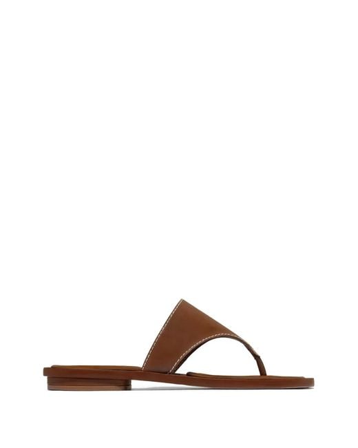 Bernardo Brown Agora Topstitching Sandals