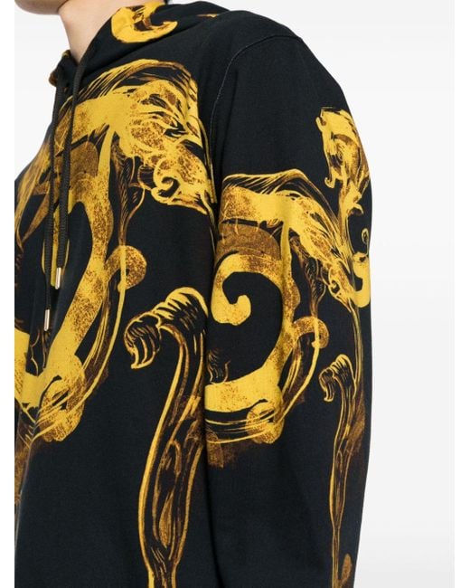 Versace Watercolour Couture Hoodie mit Kordelzug in Gray für Herren