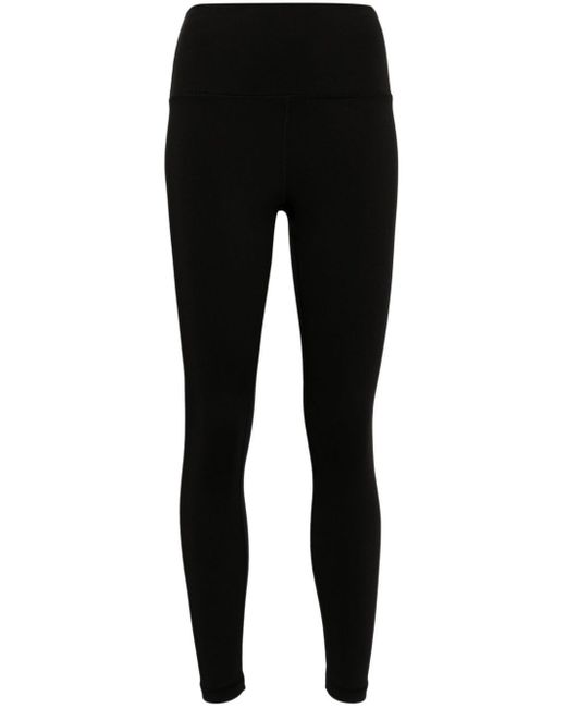 James Perse Black Seam-detail High-waisted leggings
