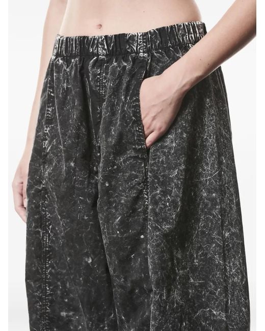 Thom Krom Gray Marble-Print Trousers