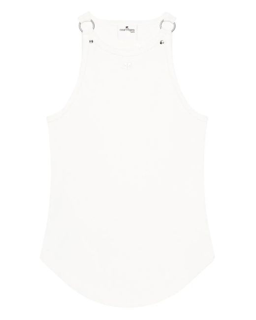 Courreges ノースリーブ トップ White