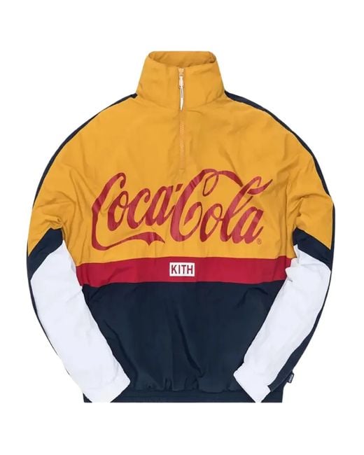 Kith Blue X Coca Cola Quarter-Zip Windbreaker for men