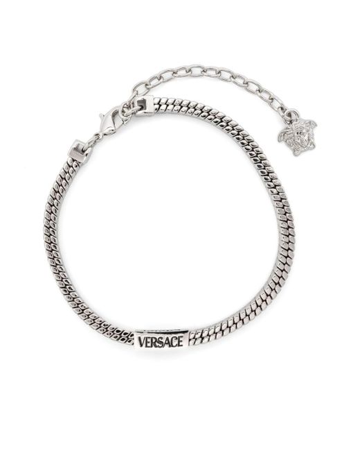 Versace Armband im Schlangenketten-Design in White für Herren