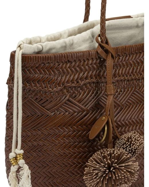 Gianni Chiarini Brown Paloma Woven Shoulder Bag