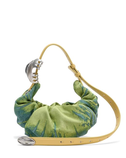 DIESEL Green Grab-D Shoulder Bag