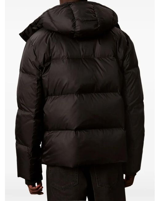 Calvin Klein Black Hooded Padded Jacket for men
