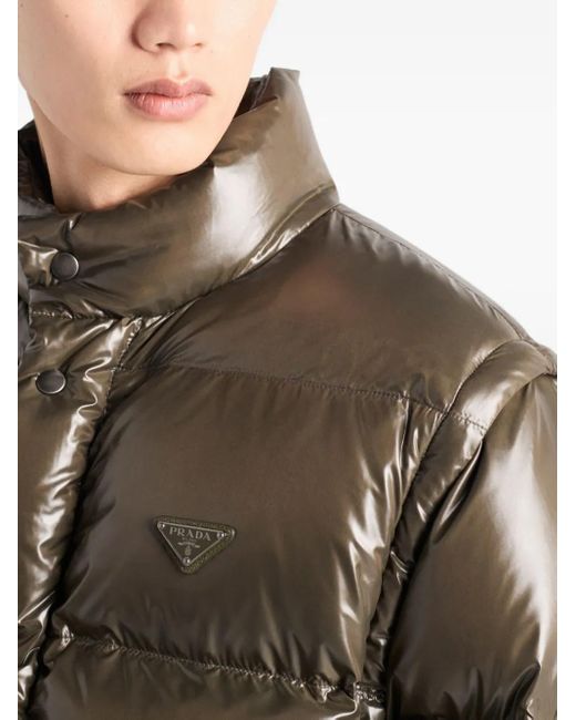 Prada Kort Donsjack in het Brown voor heren