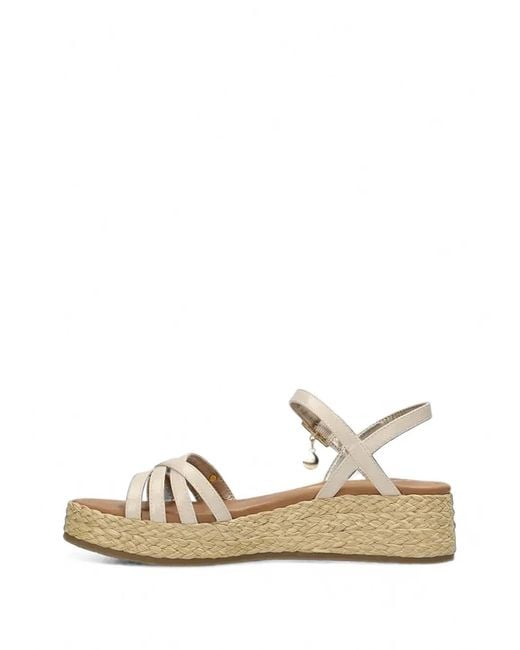 Mexx Natural Woven-Platform Buckled Sandals