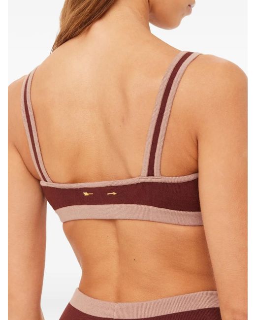The Upside Brown Montage Rory Scoop-Neck Sports Bra