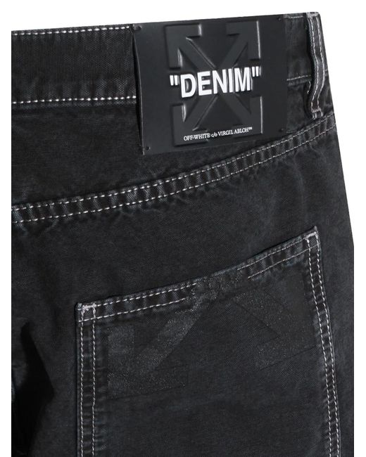 Off-White c/o Virgil Abloh Black Jean À Patch Logo for men