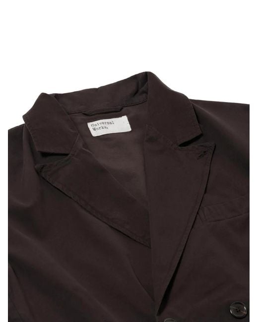 Universal Works Black Manor Double-Breasted Jacket for men
