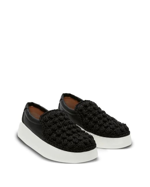 J.W. Anderson Black Popcorn Leather Loafers for men
