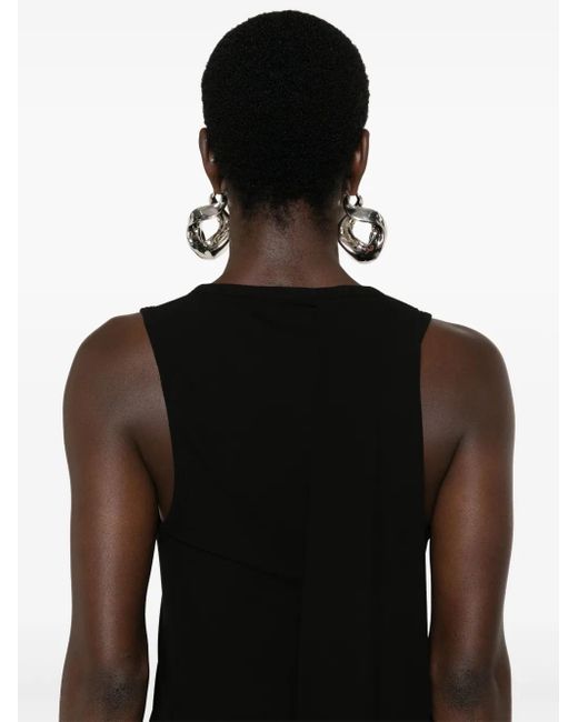 Balenciaga Black Draped Maxi Dress