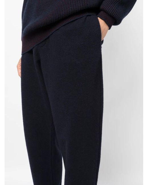 Giorgio Armani Blue High-Waist Tapered-Leg Trousers for men